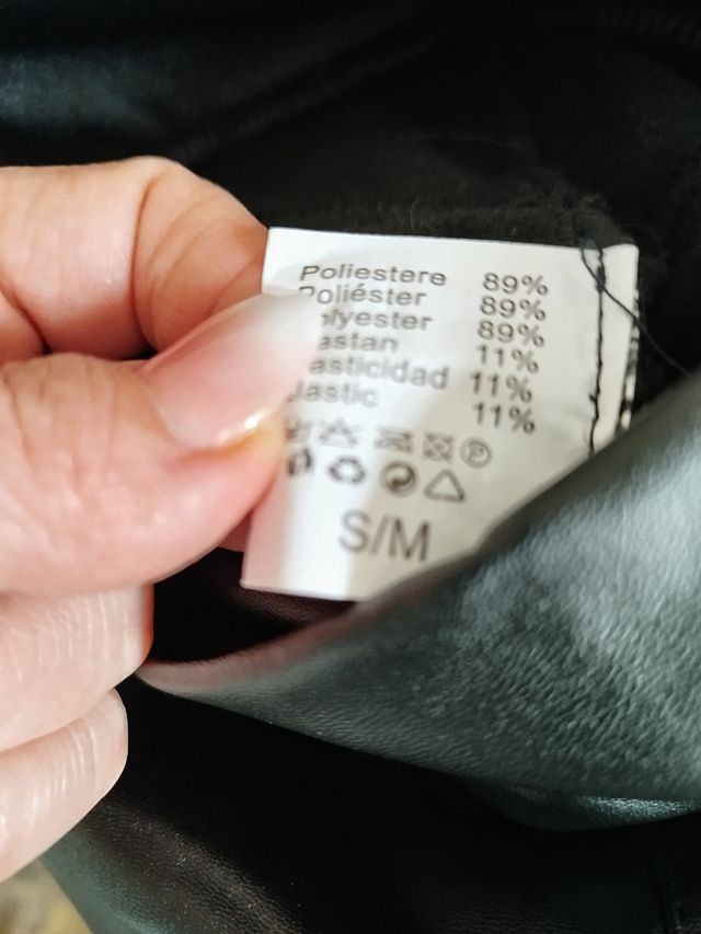 Leggins similpelle neri