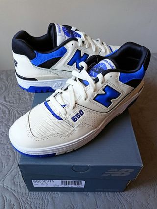 Zapatillas New Balance 550 talla 44 crudo/azul