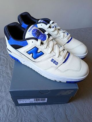 Zapatillas New Balance 550 talla 44 crudo/azul