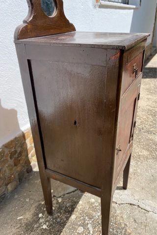 Mesilla noche antigua de madera