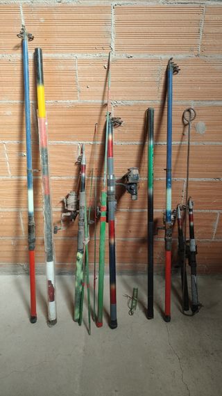 Lote Cañas Pescar Vintage