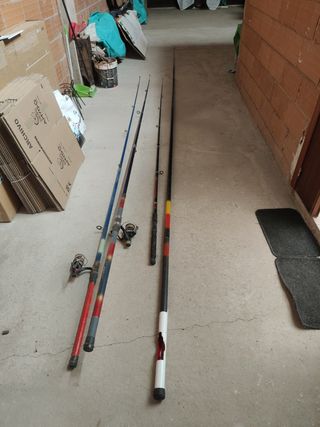 Lote Cañas Pescar Vintage