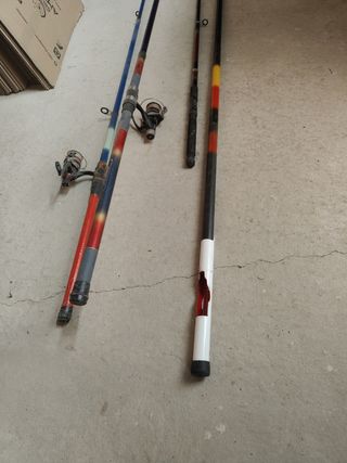 Lote Cañas Pescar Vintage