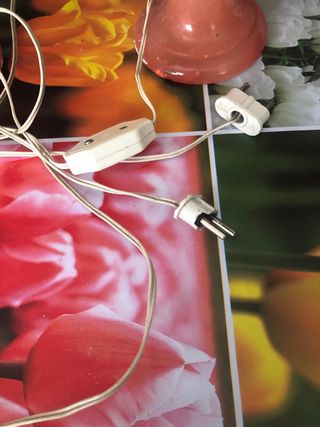 Lamparas mesilla mármol rosa antiguas