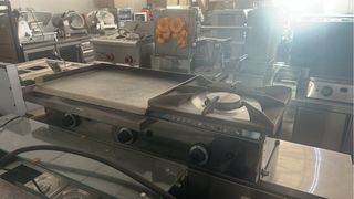 Plancha gas + fogón usada