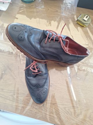 Pikolinos Oxford - Azul marino con cordones granat