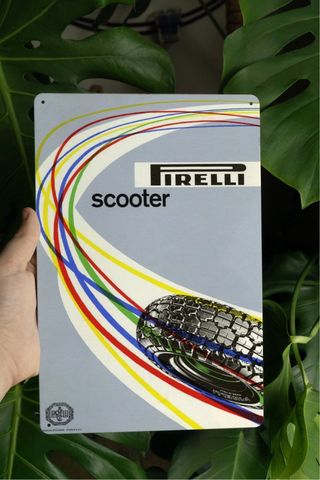 Pirelli Cartello Targa Insgena in Alluminio