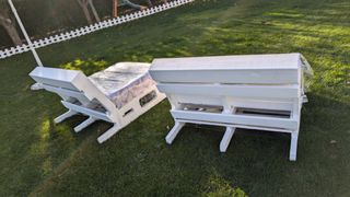 Asientos de palet blancos - 2uds