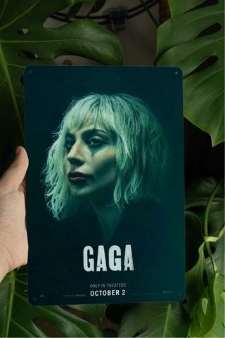 Lady Gaga Poster Cartello Targa in Alluminio