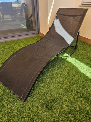 Tumbona Plegable Jardín - Negra