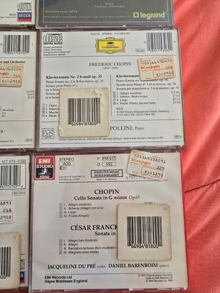 10 CDs Chopin Frédéric lote Música Clásica