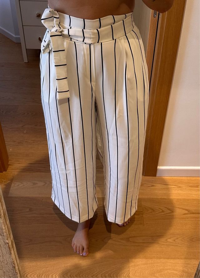 Pantalones palazzo Zara rayas
