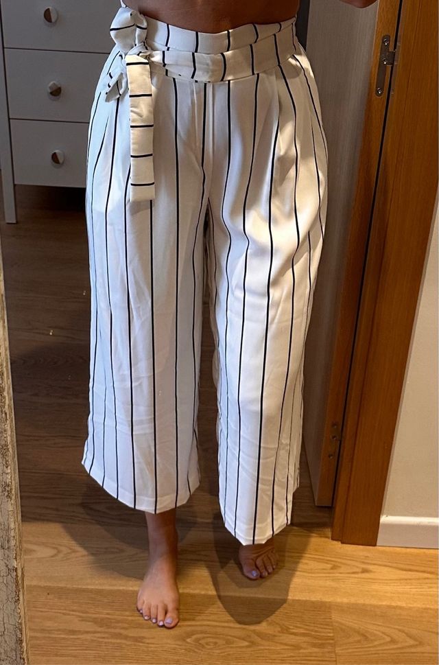 Pantalones palazzo Zara rayas