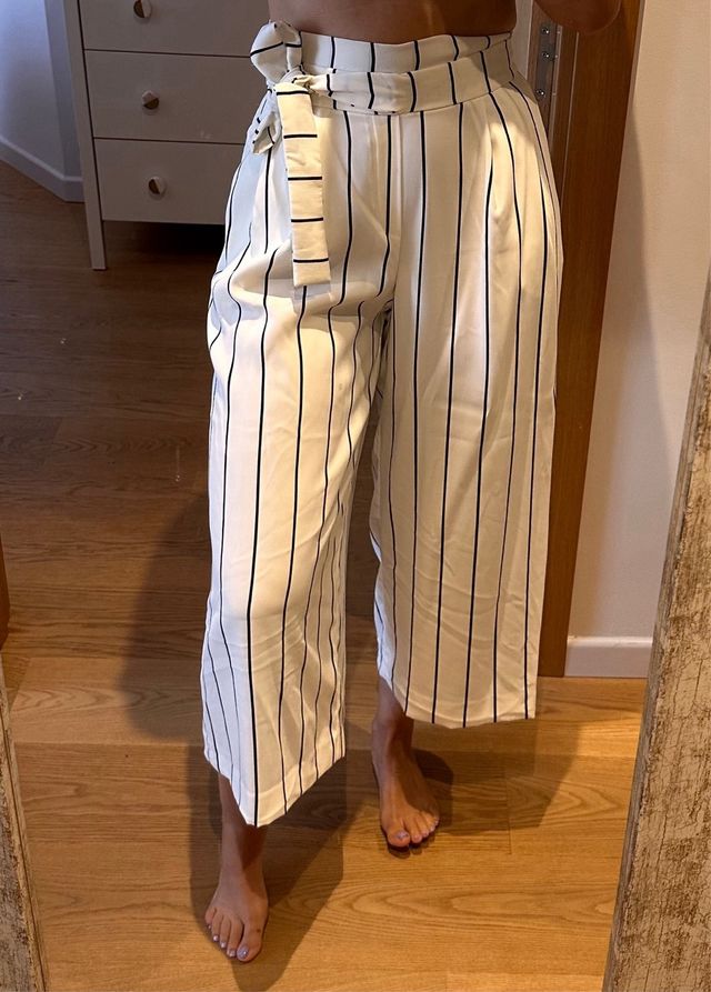 Pantalones palazzo Zara rayas