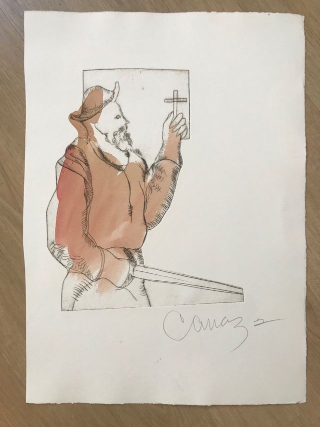 Grabado Alberto Cavazos  27x38cm