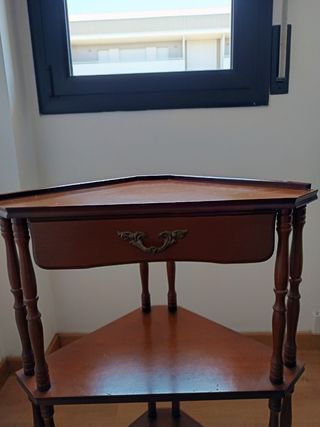 Mueble rinconero madera 3 estantes