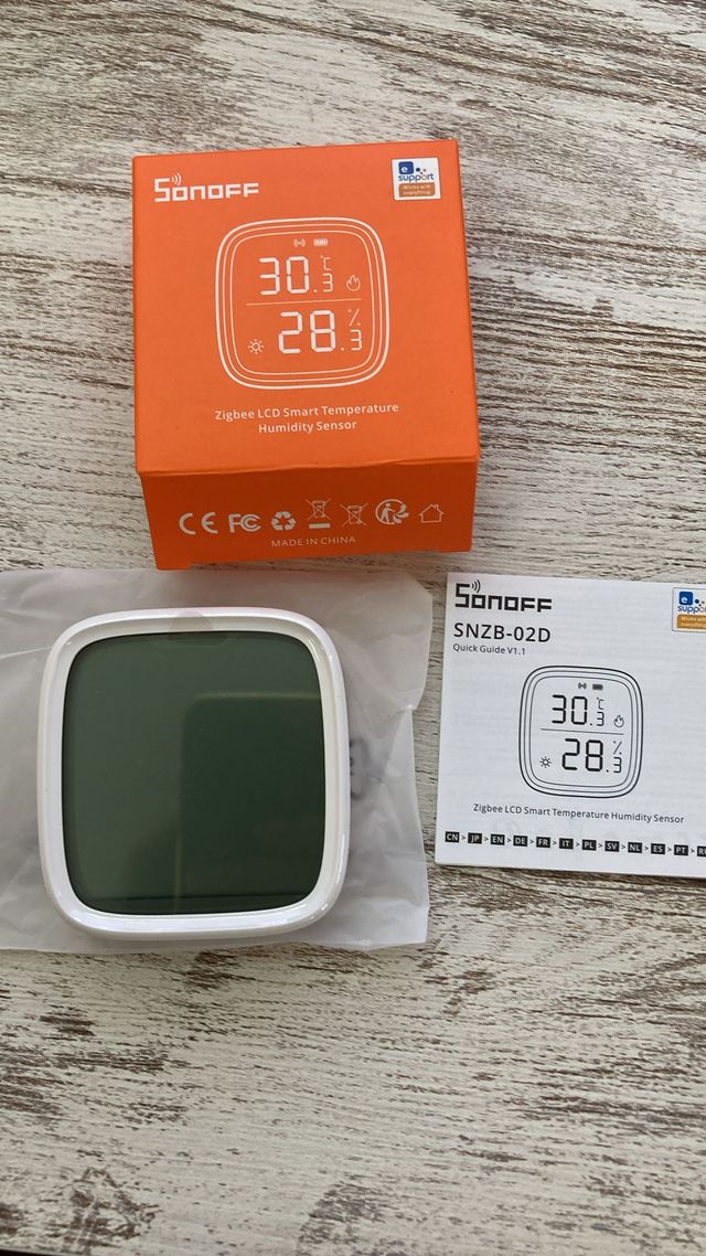 SONOFF SNZB-02D Zigbee LCD Sensor Inteligente de T