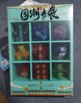 Set de 9 rompecabezas 3D transparentes