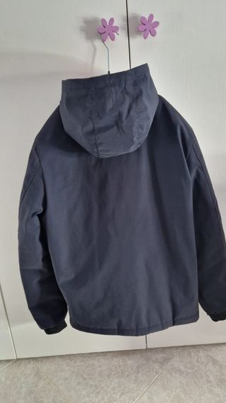 Giubbotto uomo blu imbottito in tessuto impermeabi