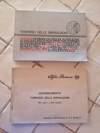 Alfasud Giulietta Alfetta Alfa 6 2000 etc Tempario