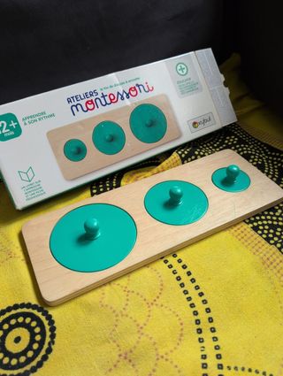 Puzzle Montessori círculos madera