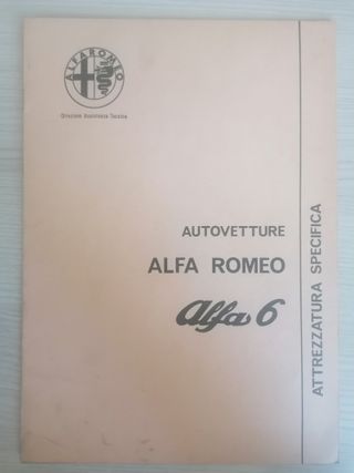 Manuale attrezzatura specifica Alfa Romeo Alfa 6