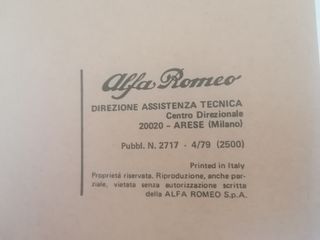 Manuale attrezzatura specifica Alfa Romeo Alfa 6