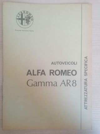 Alfa Romeo Gamma AR 8 Attrezzatura Specifica 1979