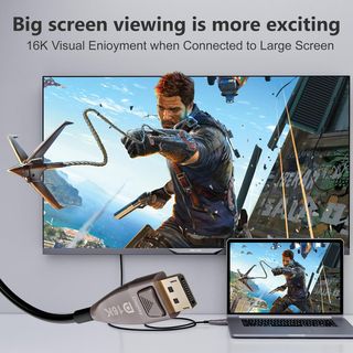 Cable de fibra óptica 16K Displayport 2.1 de 10m