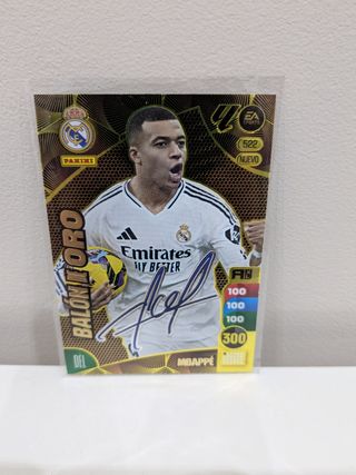Carta Mbappe autógrafo serigrafiado Balón Oro