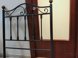 Cabecero cama hierro forjado gris
