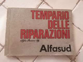 Alfasud Tempario delle riparazioni Alfa Romeo 1982