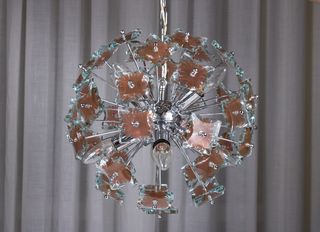 Lampadario Murano space age Sputnik, originale 70s