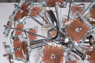 Lampadario Murano space age Sputnik, originale 70s