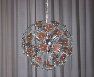 Lampadario Murano space age Sputnik, originale 70s