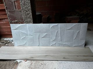 Azulejos relieve blanco 40x120 RC