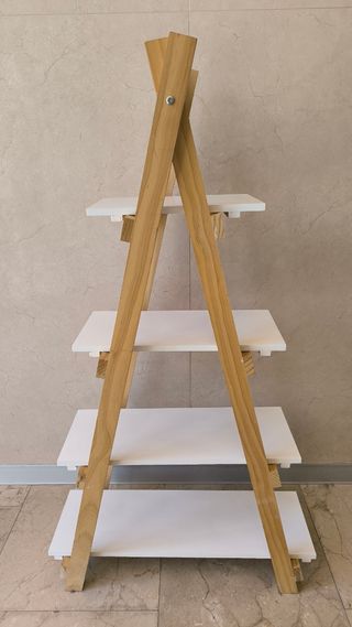 Estantería madera escalera 4 baldas