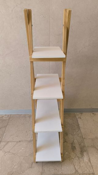 Estantería madera escalera 4 baldas