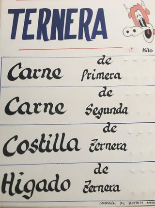 Carteles carnicería