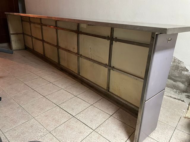 Barra heladeria acero inoxidable
