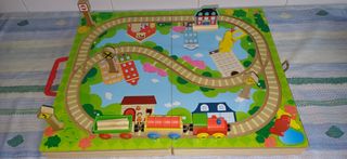 Trenes de madera juguete