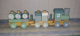 Trenes de madera juguete