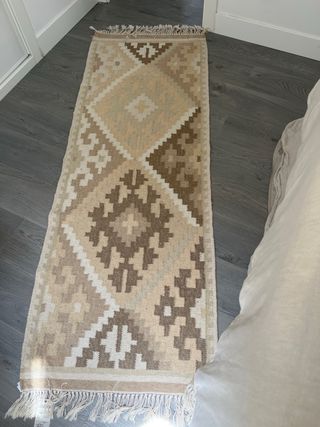 Alfombra étnica Zara Home - Beige/Marrón 70x200