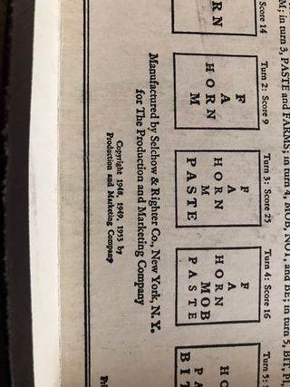 Scrabble antiguo Selchow & Righter