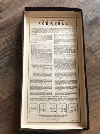 Scrabble antiguo Selchow & Righter