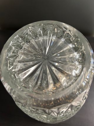 Jarrón cristal tallado vintage