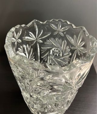 Jarrón cristal tallado vintage