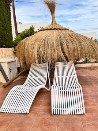 Sombrillas de carril verzo mimbre