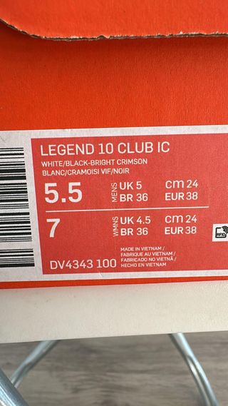 Botas Nike Futsal Blancas/Rojas LEGEND 10 CLUB IC