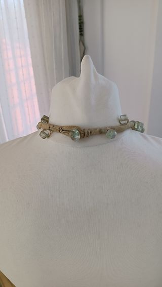 Collar multi-cadena piedras verdes